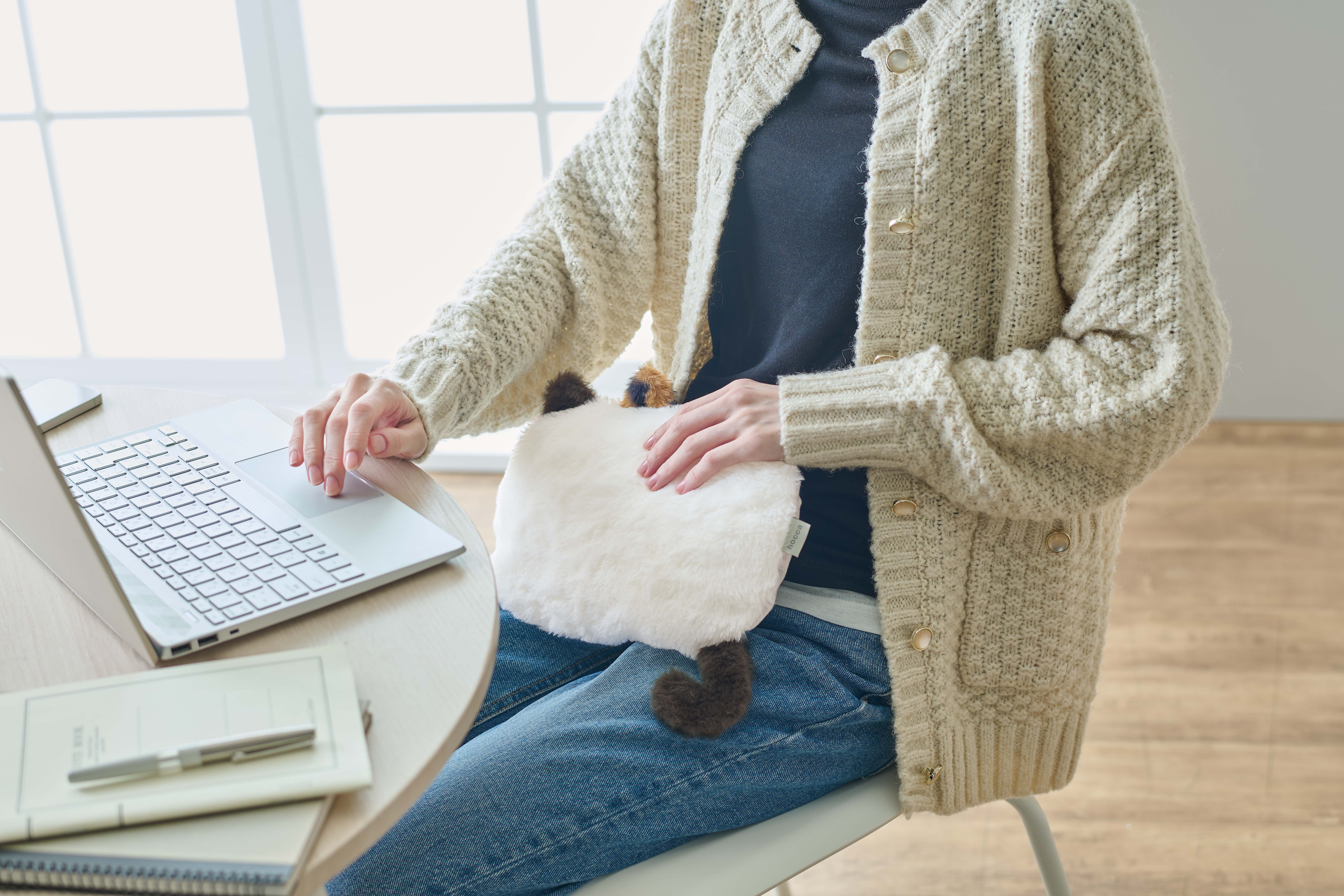 レンジですぐにホッカホカ ジェル湯たんぽ hocca　ねこミケRX43-JY-MIK